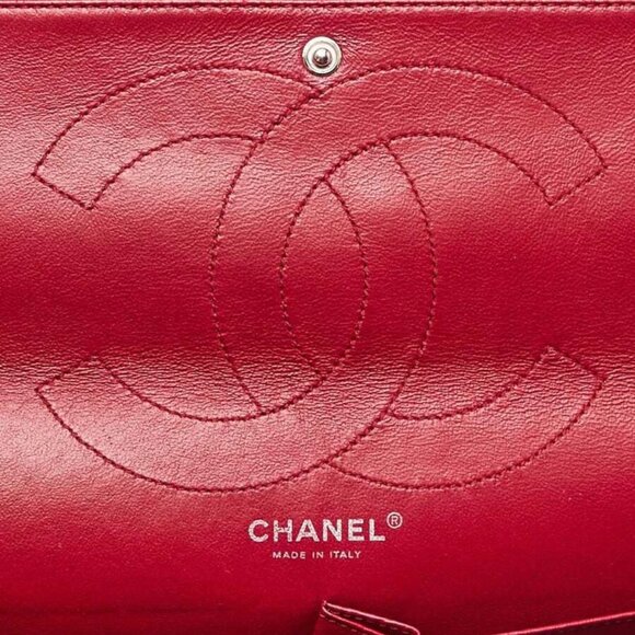Chanel Dark Pink 2.55 Reissue Quilted Patent Leather 227 Jumbo Flap Bag - Picture 6 of 12